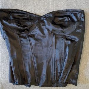 PrettyLittleThing Black Corset Top